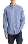 Polo Ralph Lauren Ralph Lauren Gingham Long Sleeve Shirt Blue In Blue/ White Gingham