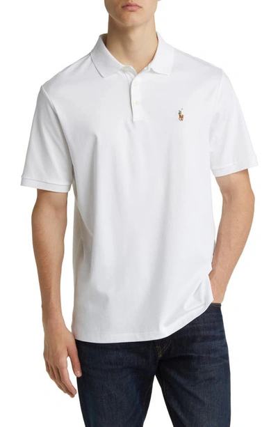 Polo Ralph Lauren White Slim Pima Cotton Polo Shirt