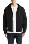 Polo Ralph Lauren Double Knit Full Zip Hoodie In Black