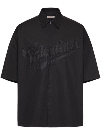 Valentino Hemd Mit Logo-patch In Black