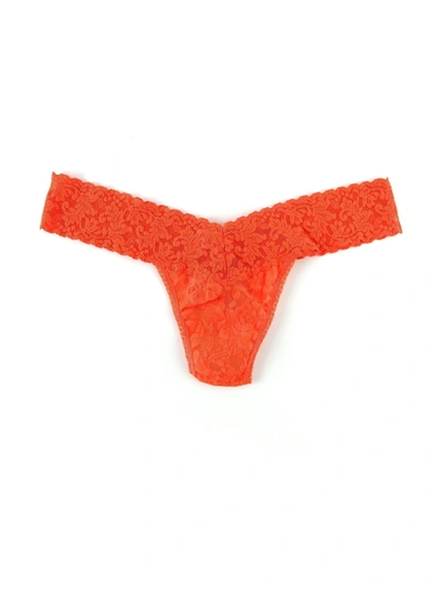 Hanky Panky Signature Lace Low Rise Thong Orange Sparkle