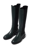 Aeyde Blanca Knee High Boot In Moss