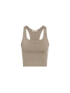 Pangaia Women's Plant-stretch Compressive Ribbed Tank Top — Taupe In Taupe