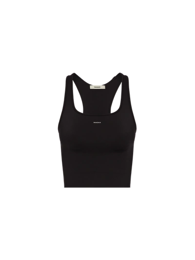 Pangaia Women's Plant-stretch Compressive Ribbed Tank Top In Black