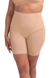 Honeylove Firm Control High-waist Superpower Mid-thigh Shaper In Sand