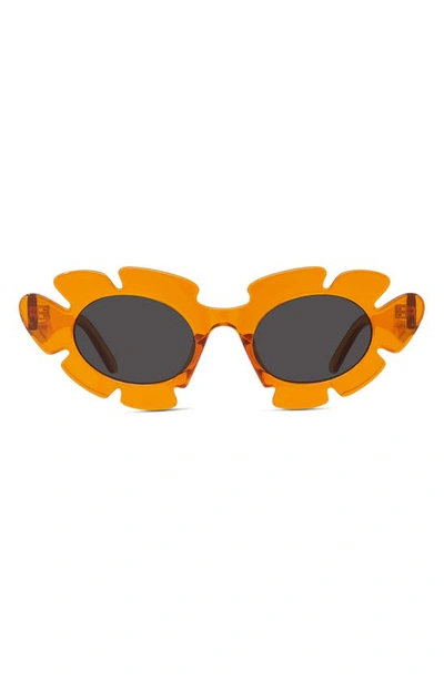 Loewe Flower Acetate Sunglasses In Orange