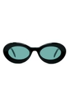 Loewe Loop Oversized Round-frame Acetate Sunglasses In Shiny Black / Blue