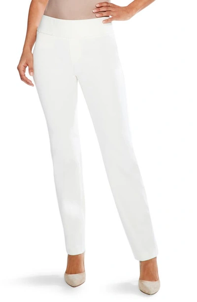 Nic + Zoe Plus Size Polished Wonderstretch Skinny Ankle Trousers In Paper White