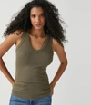 Michael Stars Blanche Ribbed Tank In Ivy