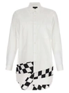 COMME DES GARÇONS HOMME DEUX CHECKERBOARD SHIRT SHIRT, BLOUSE WHITE/BLACK