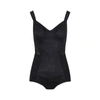 Dolce & Gabbana Elasticated Corset-style Bodysuit In Black