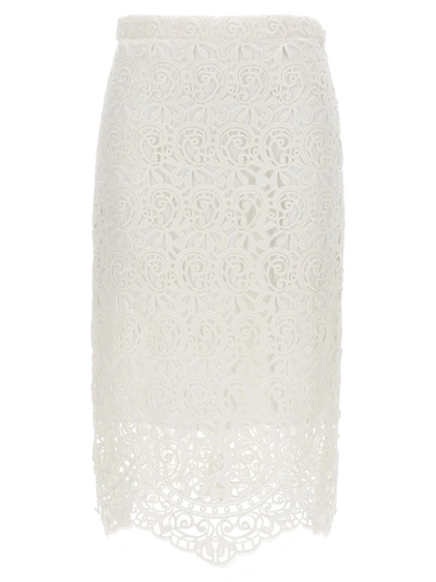 Burberry Lace Skirt Skirts White