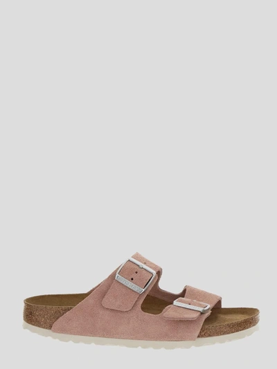 Birkenstock Sandals In <p> Slides In Pink Clay Suede Leather With Open Toe