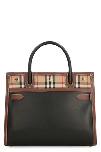 BURBERRY BURBERRY TITLE LEATHER BAG