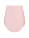 Casablanca Curved Hem Wool Miniskirt In Pink