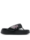 Chiara Ferragni Synthetic Fibers Flip-flops In Black