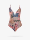 Zimmermann Devi Plunge V Wire One Piece In Multicolor