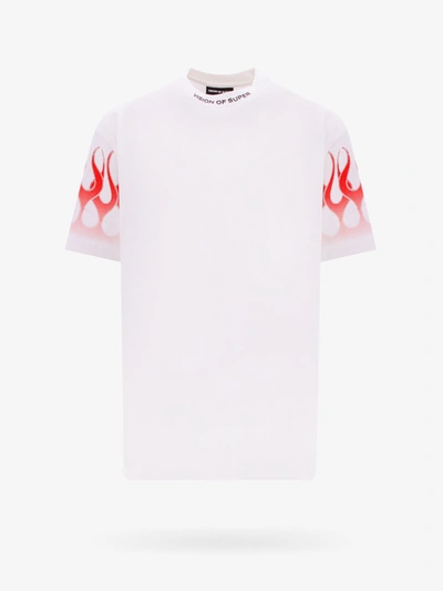 Vision Of Super Flame-print Cotton T-shirt In White