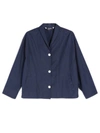 's Max Mara S Max Mara Women's Light Blue Gange Shawl-neck Cotton-poplin Jacket In Blue