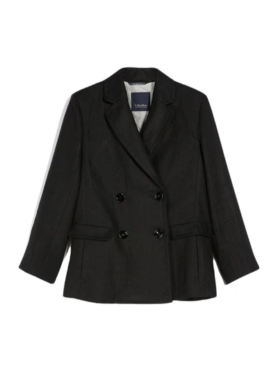 's Max Mara Laura Double Breasted Jacket In Black