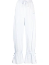 Lemaire Drawstring-fastening Parachute Trousers In Bl701 Sky