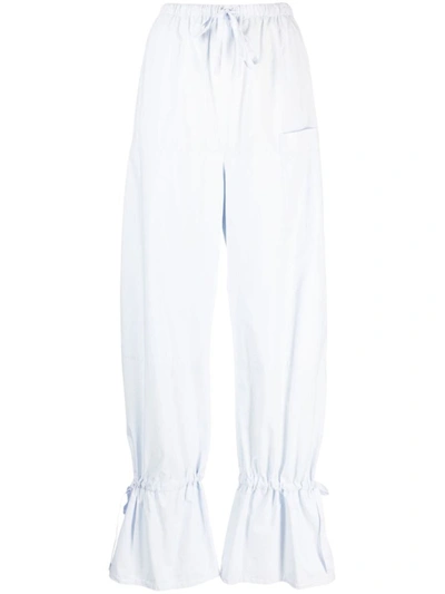 Lemaire Drawstring-fastening Parachute Trousers In Bl701 Sky