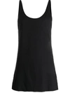 Our Legacy Tank Sleeveless Minidress In Black Dry Crepe