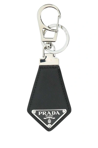 Prada Key Tag In Black