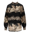 Twinset Floral Print Shirt In Black