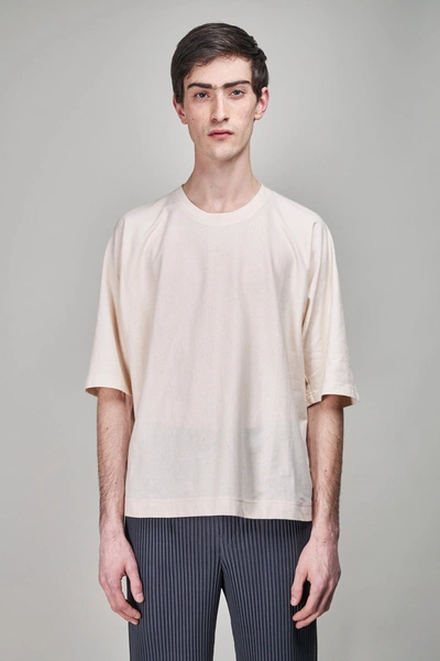 Issey Miyake Off-white Release-t 2 T-shirt In 03-ivory