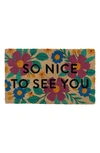 Entryways Nice To See You Doormat In Brown Multi