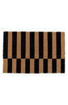 Entryways Alternating Stripe Doormat In Natural Coir / Black