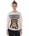 Moschino Bear Pin Wool Knitted Pullover In White