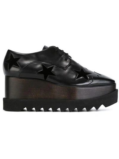 Stella Mccartney Elyse Stars Platform Shoes In Black