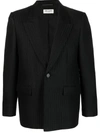 Saint Laurent Single-breasted One Button Jacket In Black