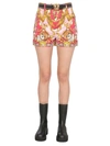 Moschino Ladies Fantasia Rosa Teddy Scarf High-waisted Shorts In Pink