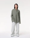 ANOTHER TOMORROW LINEN OVERSIZED MEN'S SHIRT,A223BL005-LI-FRNL