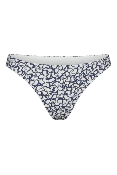 Anemos The Eighties High-cut Bikini Bottom In Infinity Floral Print In Blue Infinity Floral