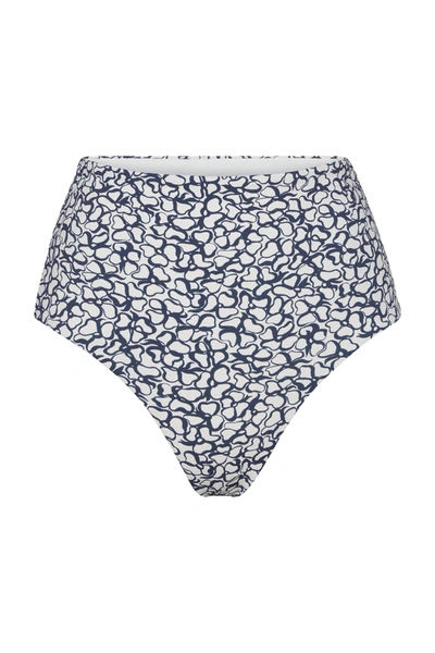 Anemos Infinity Floral The High Waist Bikini Bottoms In Blue Infinity Floral