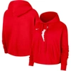 Nike Red Wnba Logowoman Team 13 Cropped Pullover Hoodie In Red