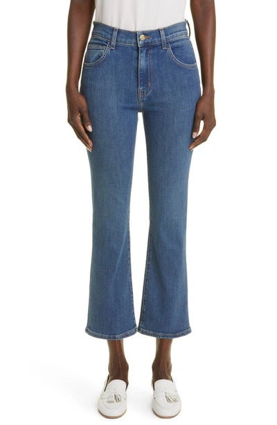 St John Laguna Stretch Denim Flare Leg Jeans In Blue