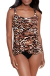 Miraclesuit Dazzle Tankini In Black/ Multi