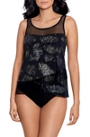 Miraclesuit Iridium Mirage Underwire Tankini Top In Black