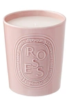 DIPTYQUE ROSES LARGE SCENTED CANDLE, 21.1 OZ