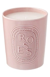 Diptyque Roses Scented Candle In Pink Vessel