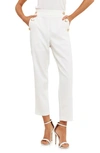 Endless Rose Button Detail Trousers In Ivory
