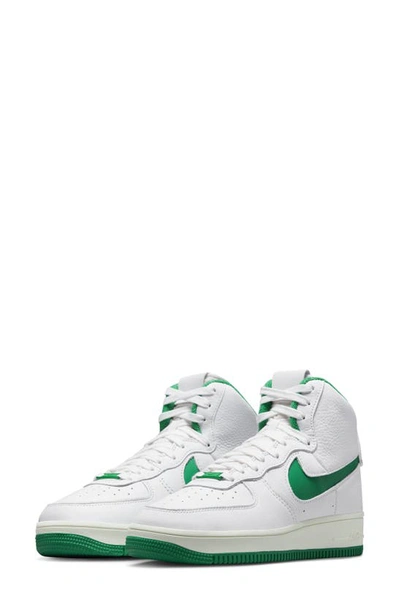 Nike Air Force 1 Sculpt Sneakers In White  Stadium Green  & Sail