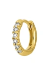 Bony Levy Audrey Diamond Huggie Hoop Earrings In Yellow Gold/ Diamond