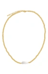 Petit Moments Freshwater Pearl Pendant Necklace In Gold