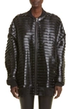 Rick Owens Faux-leather Bomber Jacket In Black